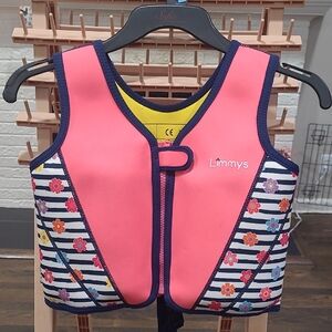 Pink Floral Kids Swim Vest